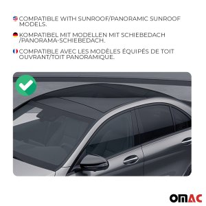 Mercedes C Class W204 Roof Rack Cross Bars - Omac - Elegance V3 - Gray - '10-'14 Mercedes C Class W204 Roof Rack Cross Bars - Omac - Elegance V3 - Gray - '10-'14